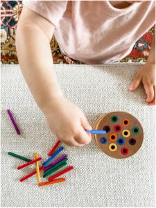 Toddler playing with a puzzle