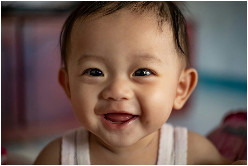 A baby representing when do babies usually say their first word